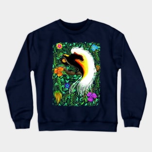 Paradise Bird Fire Feathers Crewneck Sweatshirt